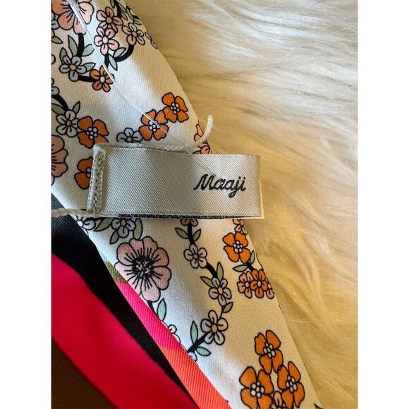 Maaji Women's Reversible Plunge One Piece Swimsuit Sexy Resort Vacation Size M - Picture 5 of 14